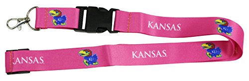 R and R Imports Kansas Jayhawks Pink Lanyard