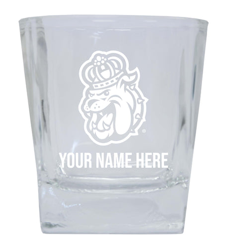 James Madison Dukes  Personalized NCAA Spirit Elegance 10oz Etched Glass Tumbler