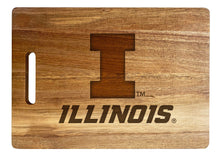 Load image into Gallery viewer, Illinois Fighting Illini Classic Acacia Wood Cutting Board - Small Corner Logo
