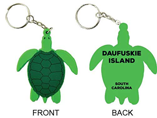 Daufuskie Island South Carolina Souvenir Green Turtle Keychain