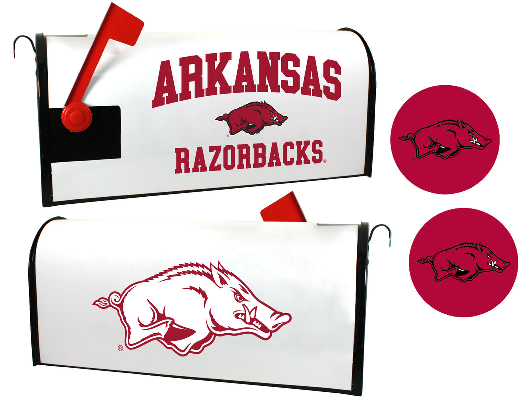 Arkansas Razorbacks NCAA Officially Licensed Mailbox Cover & Sticker Set