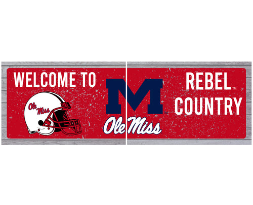 Mississippi Rebels Ole Miss Wood Sign with Frame