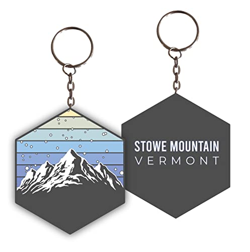 Stowe Mountain Vermont Ski Snowboard Winter Adventures Metal Keychain