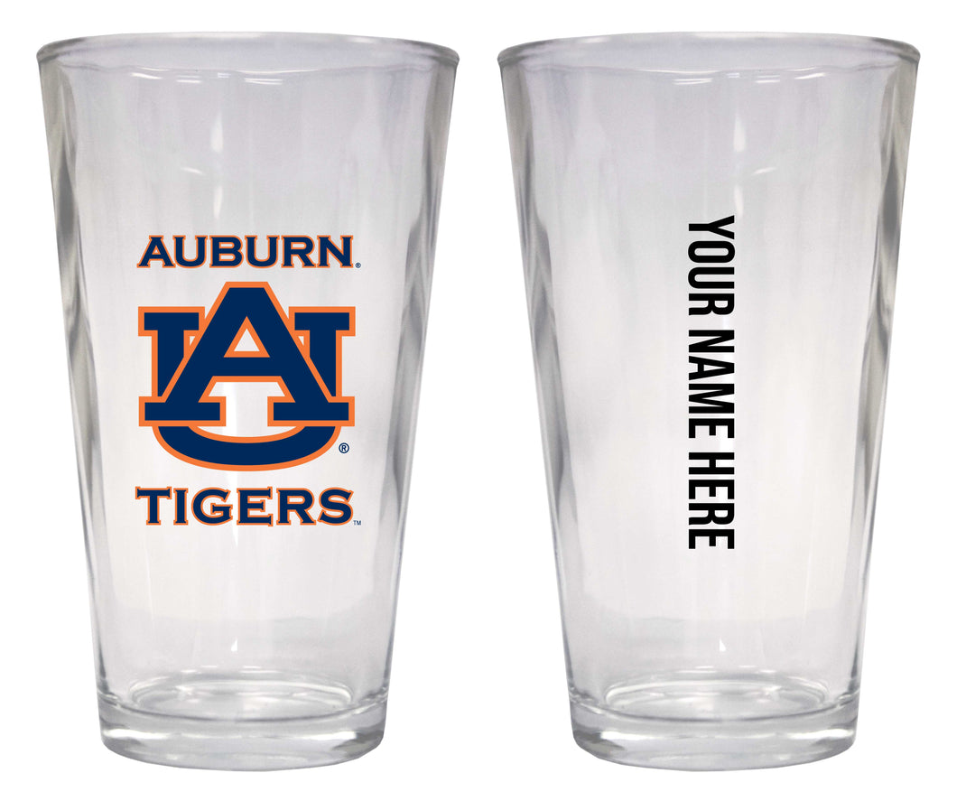 Customizable NCAA Auburn Tigers 16 oz Pint Glass – Perfect Gift Personalized With your own  or any fan name