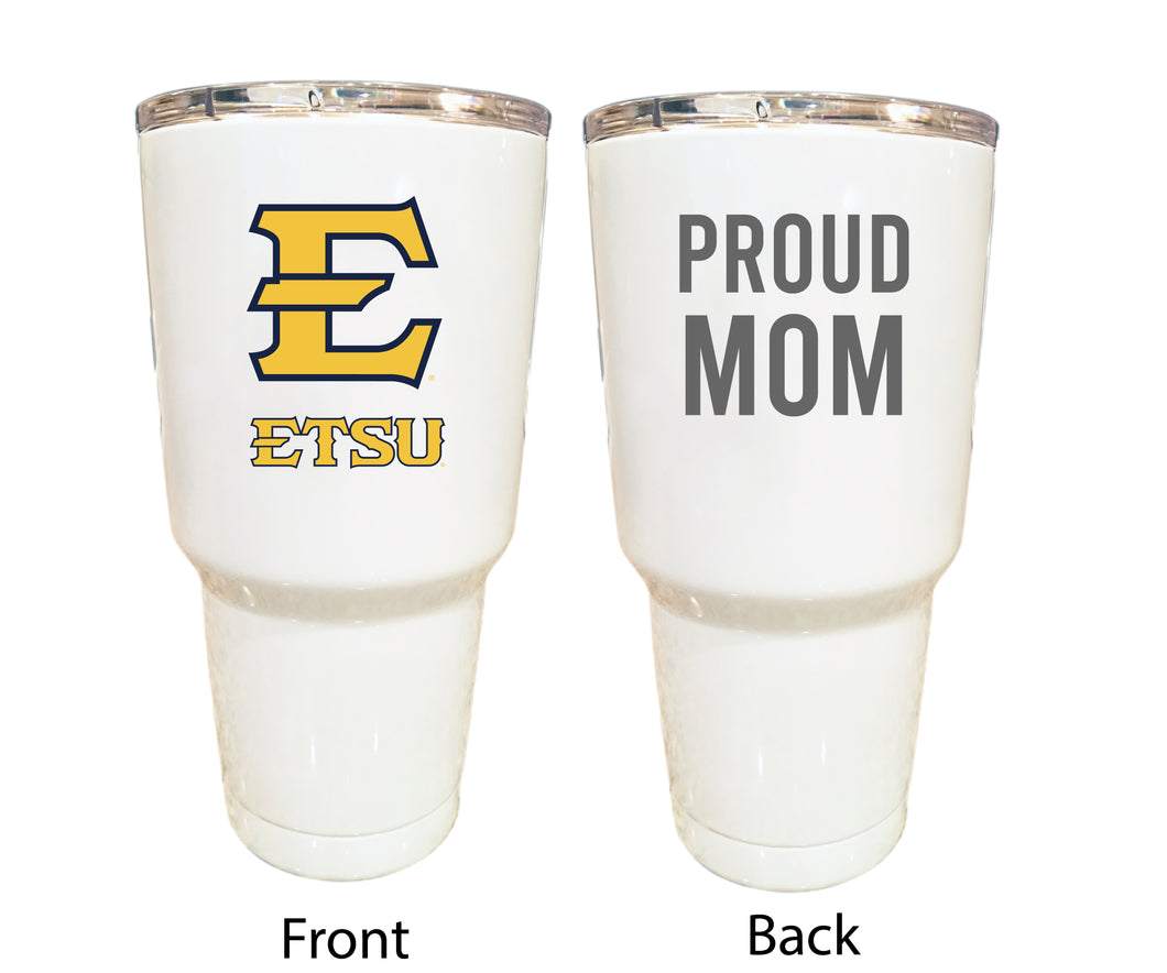 East Tennessee State University Proud Mom 24 oz Insulated Stainless Steel Tumbler - Black