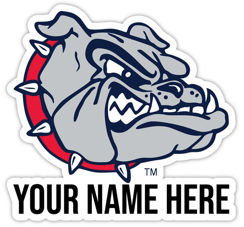 Gonzaga Bulldogs 9x14-Inch Mascot Logo NCAA Custom Name Vinyl Sticker - Personalize with Name