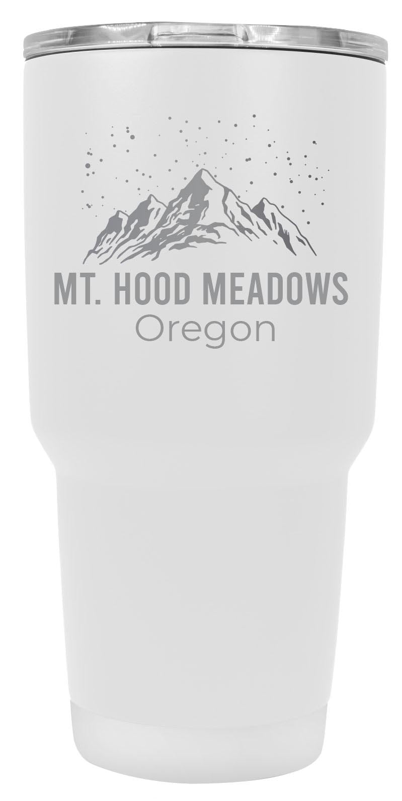 Mt. Hood Meadows Oregon Ski Snowboard Winter Souvenir Laser Engraved 24 oz Insulated Stainless Steel Tumbler