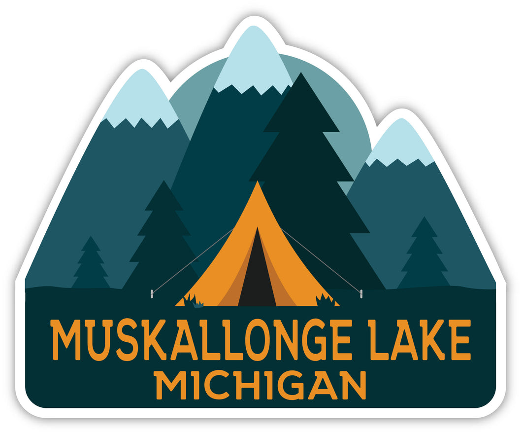 Muskallonge Lake Michigan Souvenir Decorative Stickers (Choose theme and size)