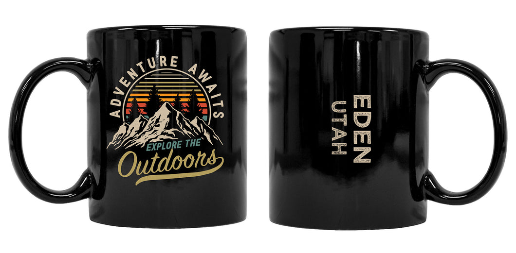 Eden Utah Souvenir Adventure Awaits 8 oz Coffee Mug 2-Pack