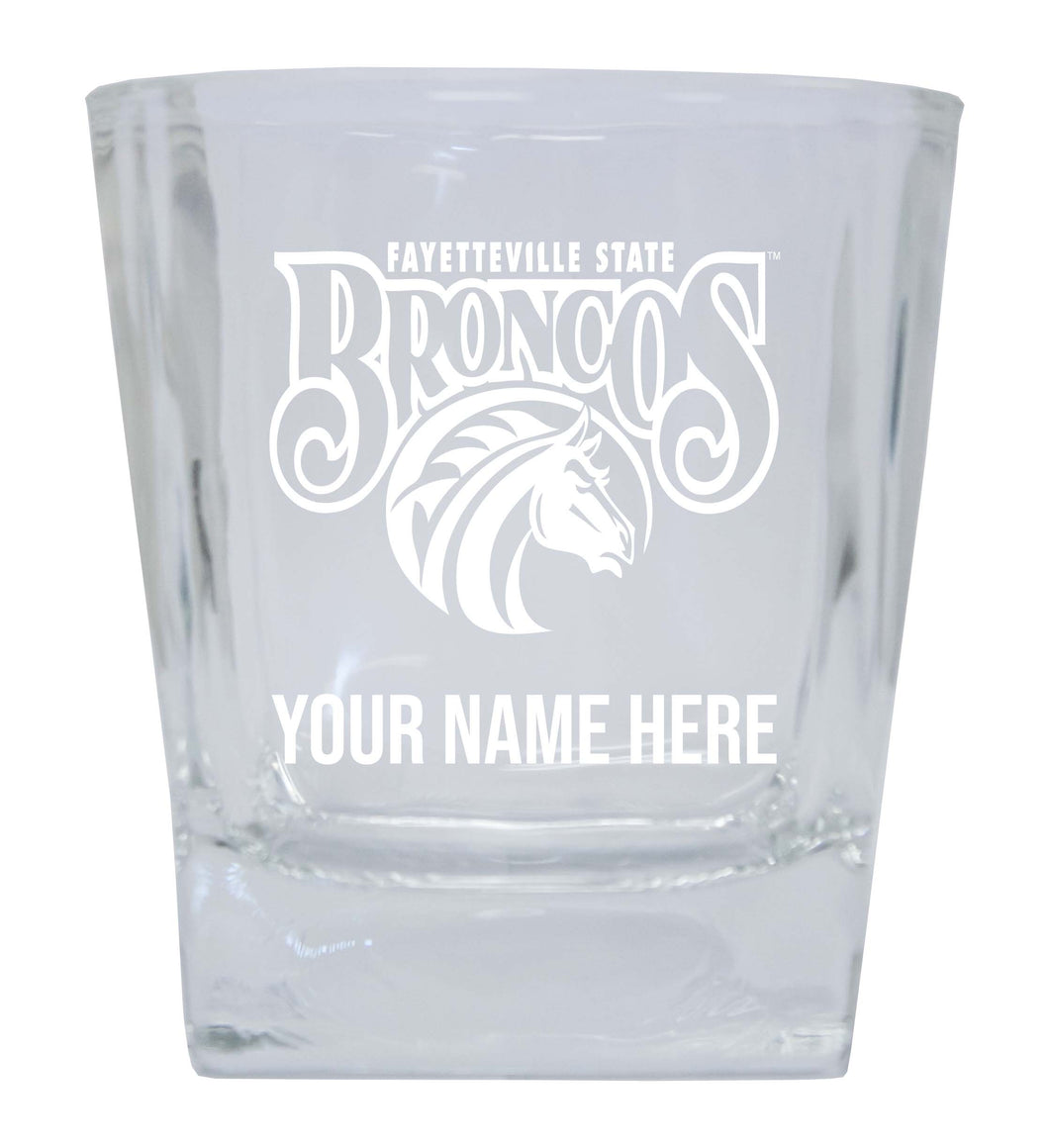 Fayetteville State University  Personalized NCAA Spirit Elegance 10oz Etched Glass Tumbler