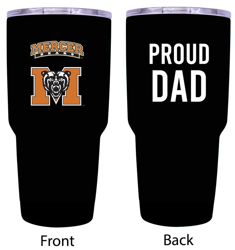 Mercer University Proud Dad 24 oz Insulated Stainless Steel Tumbler Black