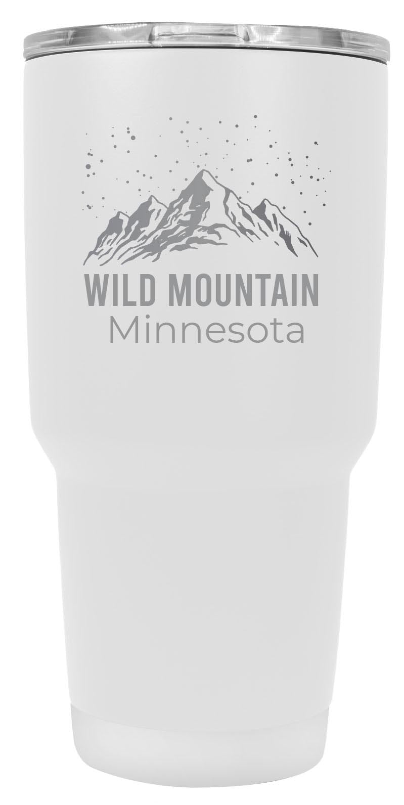 Wild Mountain Minnesota Ski Snowboard Winter Souvenir Laser Engraved 24 oz Insulated Stainless Steel Tumbler