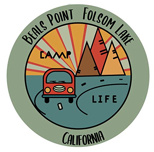 Beals Point Folsom Lake California Souvenir Decorative Stickers (Choose theme and size)