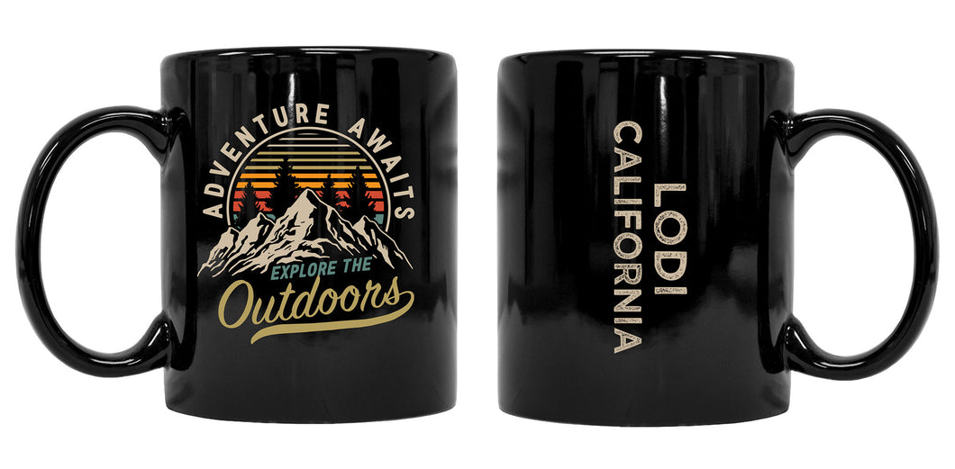 Lodi California Souvenir Adventure Awaits 8 oz Coffee Mug 2-Pack