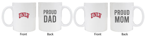 UNLV Rebels Proud Mom And Dad White Ceramic Coffee Mug 2 pack (White)