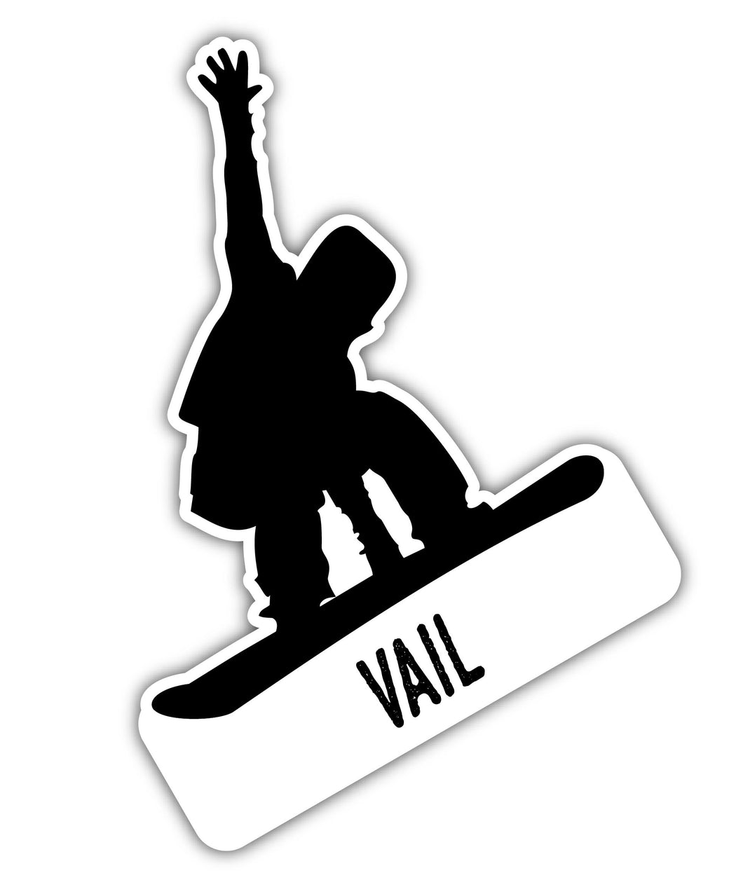 Vail Colorado Ski Adventures Souvenir 4 Inch Vinyl Decal Sticker Board Design
