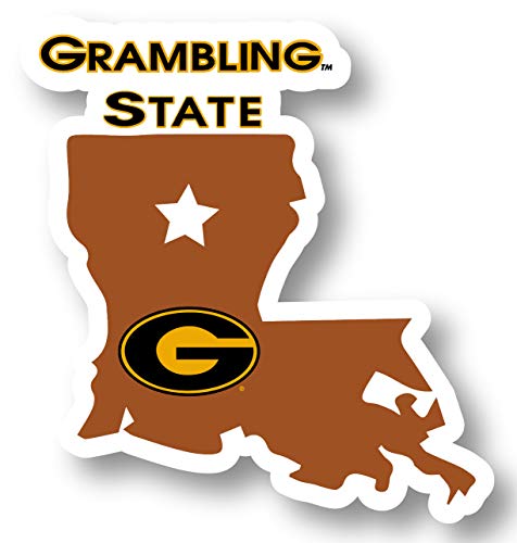 Grambling State Tigers 4-Inch State Shape NCAA Vinyl Decal Sticker for Fans, Students, and Alumni