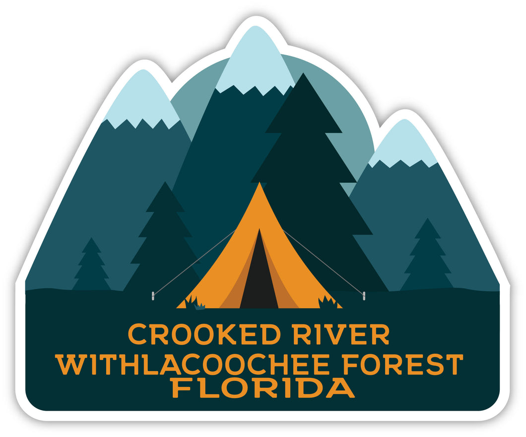 Crooked River Withlacoochee Forest Florida Souvenir Decorative Stickers (Choose theme and size)