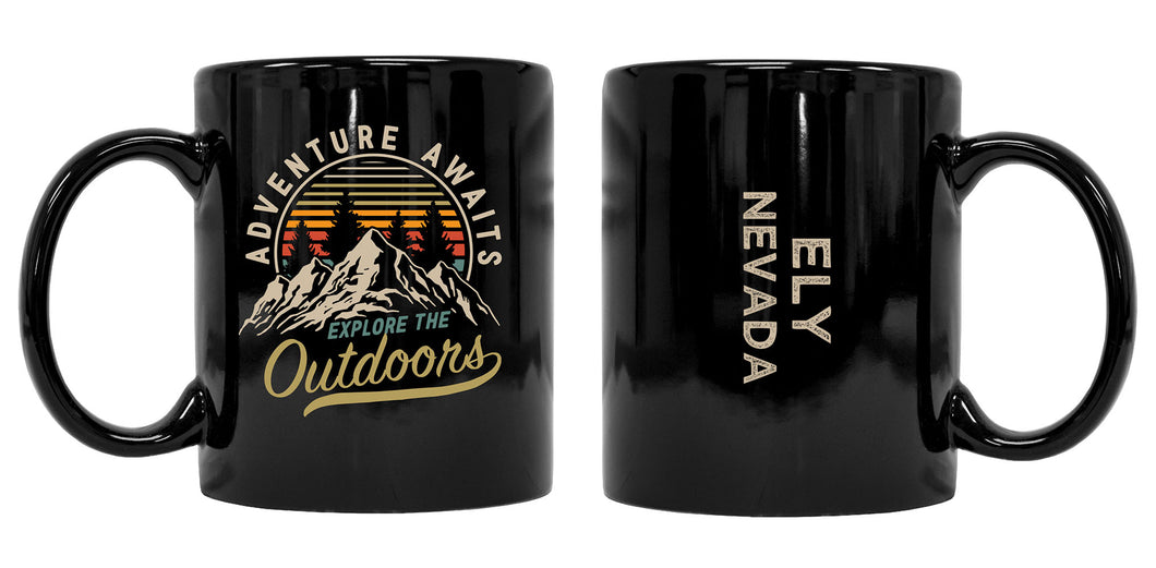 Ely Nevada Souvenir Adventure Awaits 8 oz Coffee Mug 2-Pack