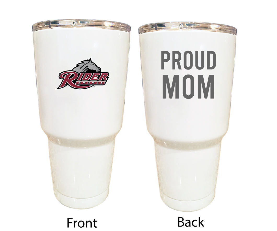 Rider University Broncs Proud Mom 24 oz Insulated Stainless Steel Tumbler - Black
