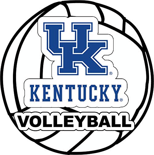 Kentucky Wildcats 4-Inch Round Volleyball NCAA Vinyl Decal Sticker for Fans, Students, and Alumni