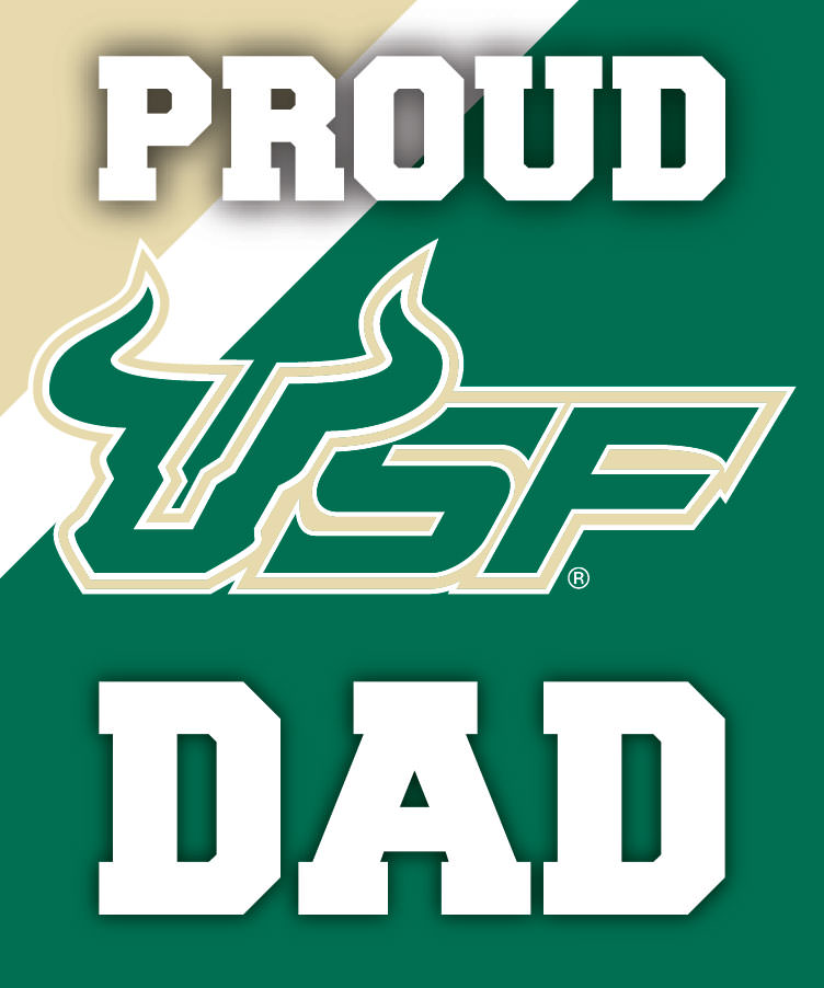 South Florida Bulls 5x6-Inch Proud Dad NCAA - Durable School Spirit Vinyl Decal Perfect Gift for Dad