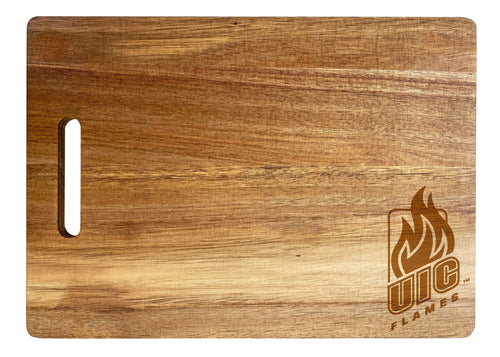 University of Illinois at Chicago Classic Acacia Wood Cutting Board - Small Corner Logo