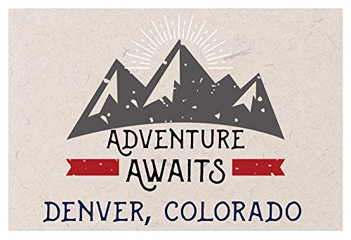Denver Colorado Souvenir 2x3 Inch Fridge Magnet Adventure Awaits Design