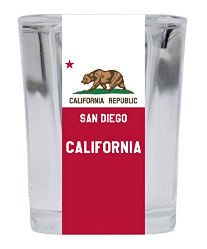San Diego California Souvenir 2 Ounce Square Shot Glass 4 Pack