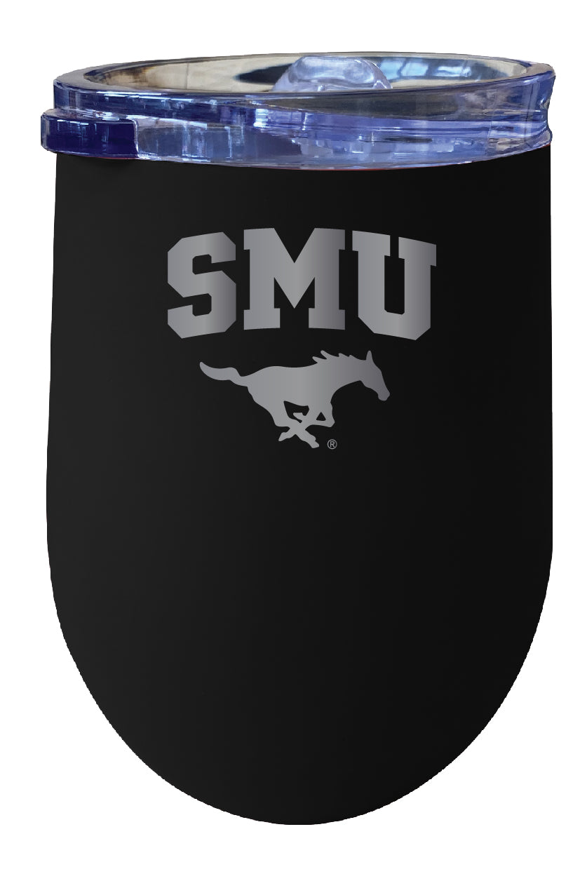 Southern Methodist University 12 oz Etched Insulated Wine Stainless Steel Tumbler - Choose Your Color