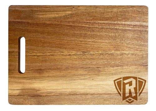 Radford University Highlanders Classic Acacia Wood Cutting Board - Small Corner Logo