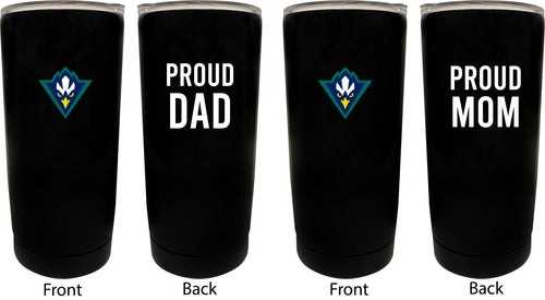 North Carolina Wilmington Seahawks NCAA Insulated Tumbler - 16oz Stainless Steel Travel Mug Proud Mom and Dad Design Black