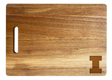 Load image into Gallery viewer, Illinois Fighting Illini Classic Acacia Wood Cutting Board - Small Corner Logo
