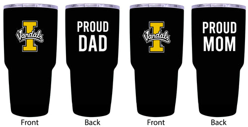 Idaho Vandals Proud Parent 24 oz Insulated Tumblers Set - Black, Mom & Dad Edition