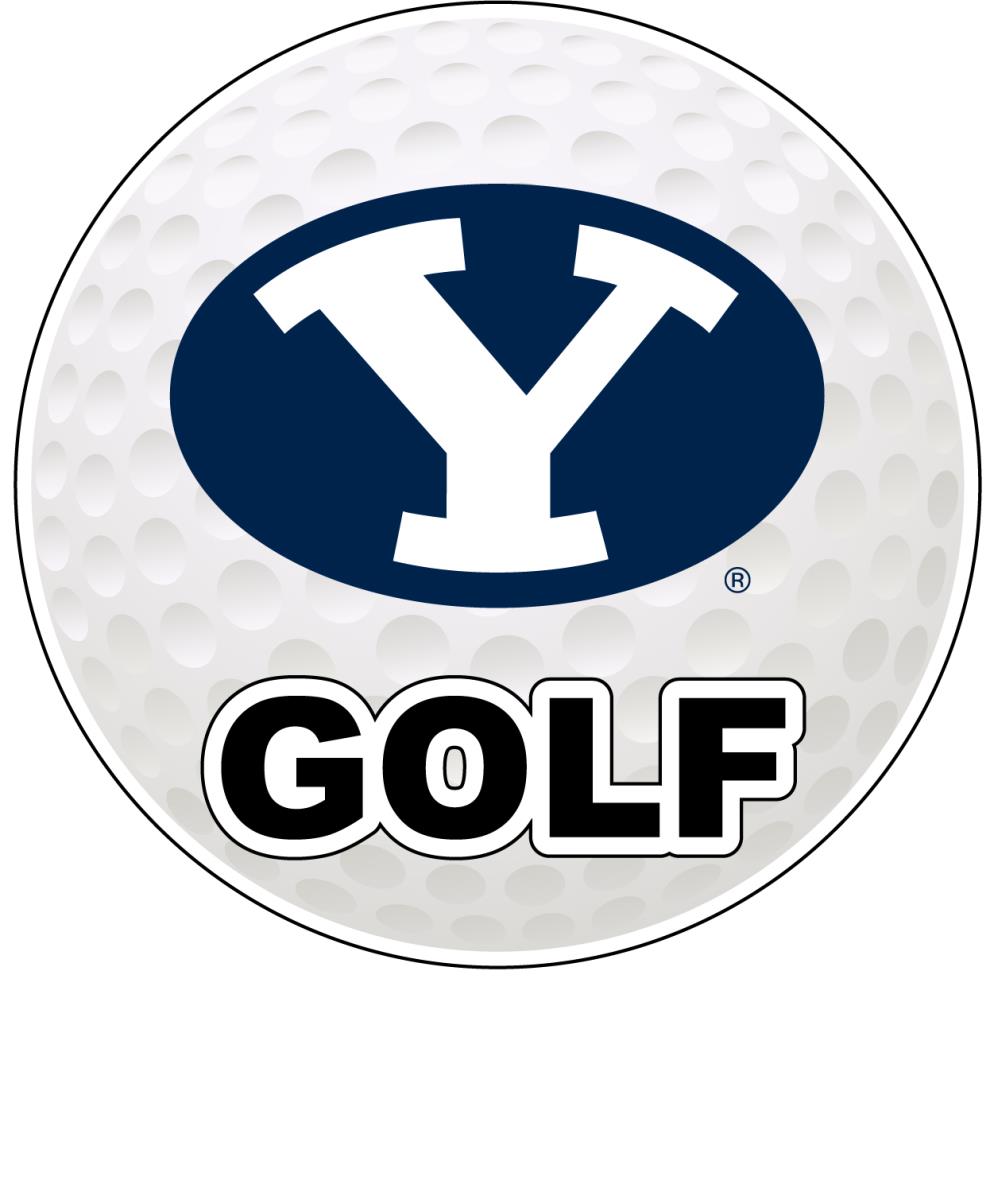 Brigham Young Cougars 4-Inch Round Golf NCAA Fairway Fervor Vinyl Decal Sticker