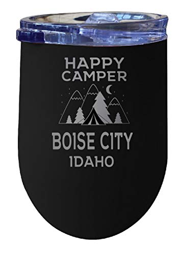 Boise City Idaho Black Stainless Steel Wine Tumbler