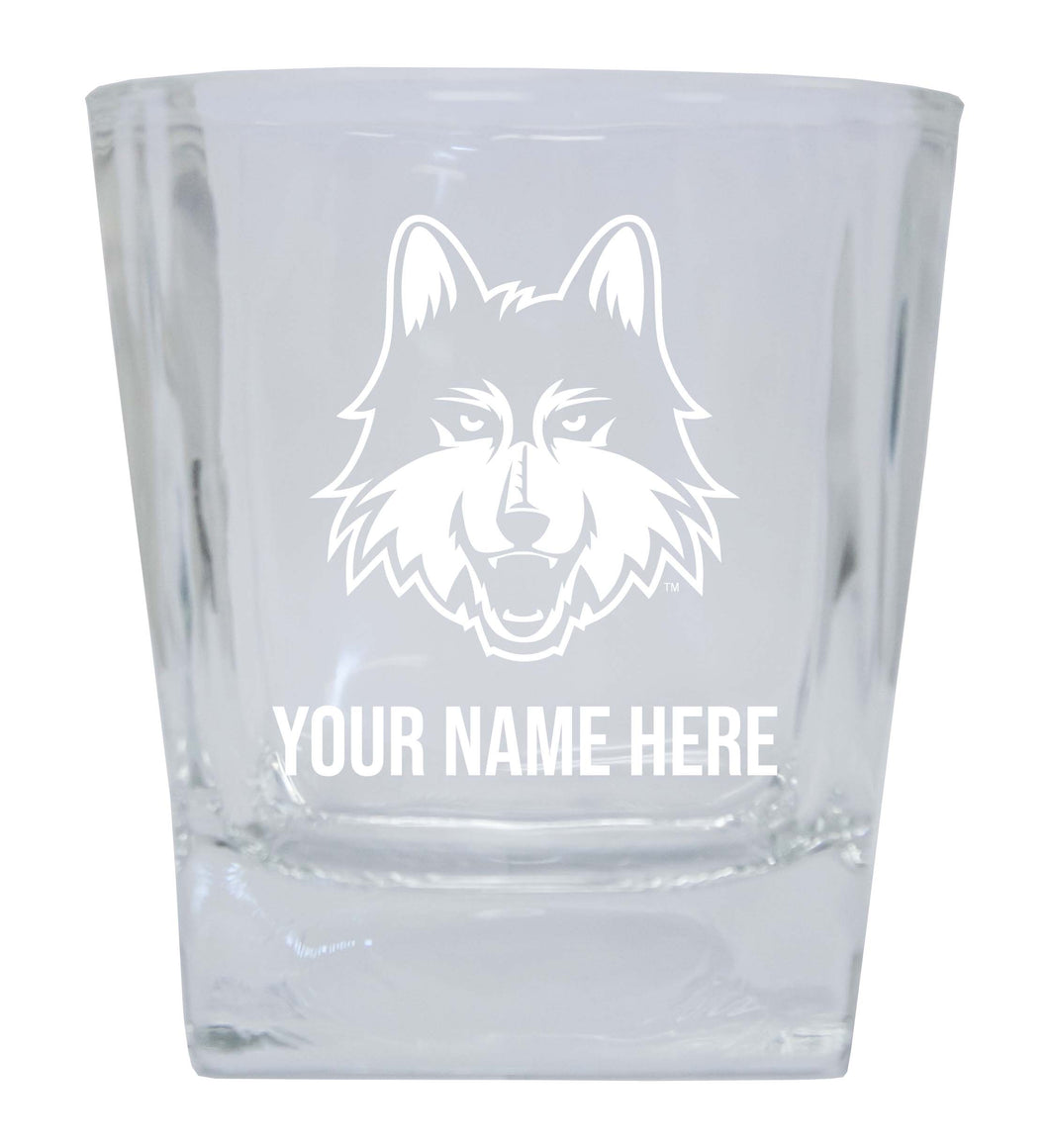Loyola University Ramblers 2-Pack Personalized NCAA Spirit Elegance 10oz Etched Glass Tumbler