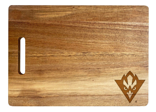 North Carolina Wilmington Seahawks Classic Acacia Wood Cutting Board - Small Corner Logo