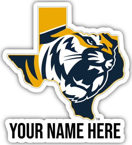 East Texas Baptist University 9x14-Inch Mascot Logo NCAA Custom Name Vinyl Sticker - Personalize with Name