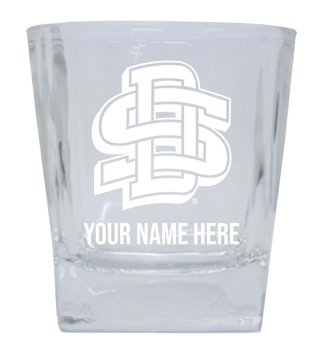 South Dakota State Jackrabbits  Personalized NCAA Spirit Elegance 10oz Etched Glass Tumbler