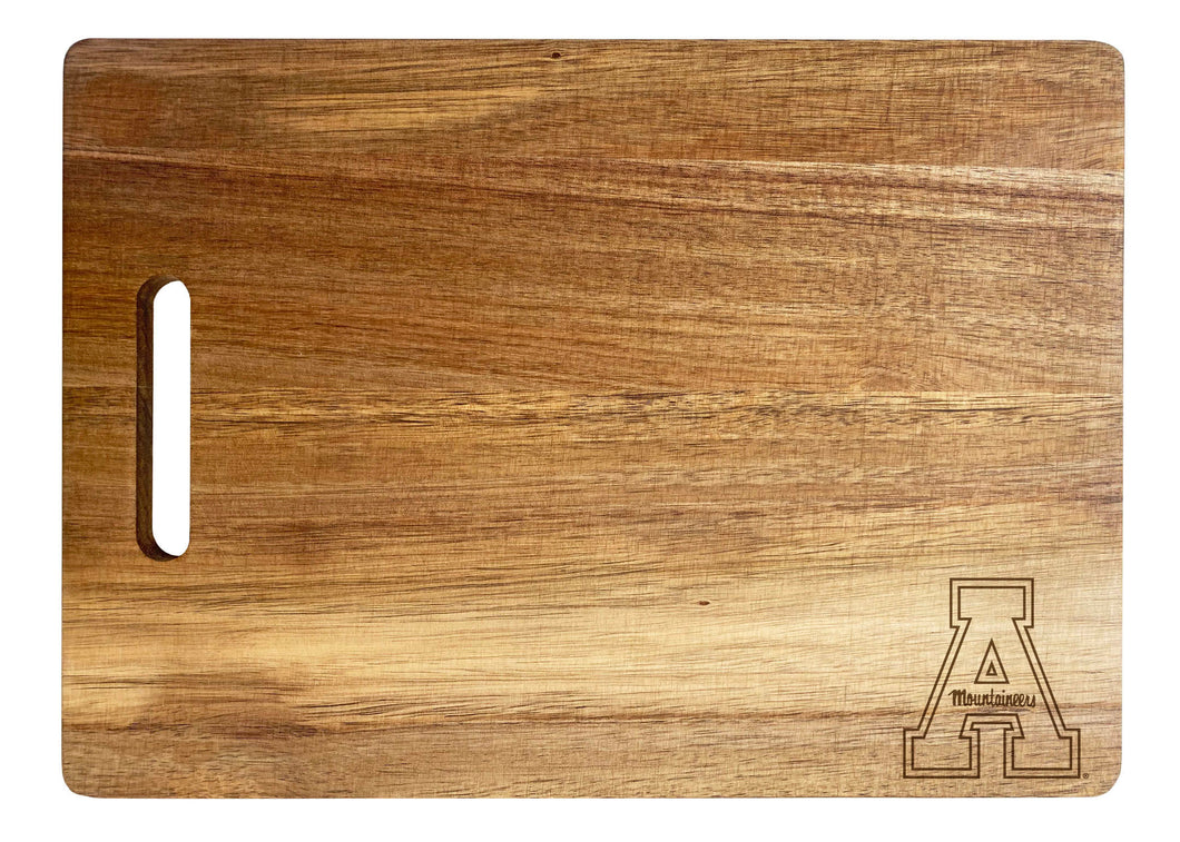 Appalachian State Classic Acacia Wood Cutting Board - Small Corner Logo