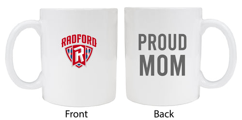 Radford University Highlanders Proud Mom Ceramic Coffee Mug - White