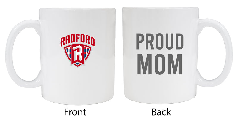 Radford University Highlanders Proud Mom Ceramic Coffee Mug - White (2 Pack)