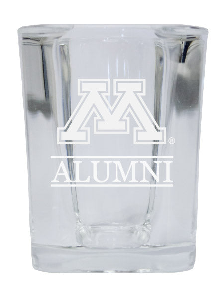 NCAA Minnesota Gophers Alumni 2oz Laser Etched Square Shot Glass 