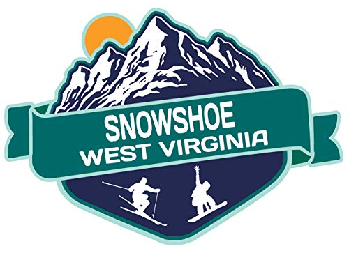 Snowshoe West Virginia Ski Adventures Souvenir 4 Inch Vinyl Decal Sticker Mountain Design 4-Pack