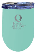 Load image into Gallery viewer, Florida Gulf Coast Eagles 12 oz Etched Insulated Wine Stainless Steel Tumbler - Choose Your Color
