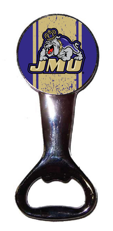 James Madison Dukes Officially Licensed Magnetic Metal Bottle Opener - Tailgate & Kitchen Essential