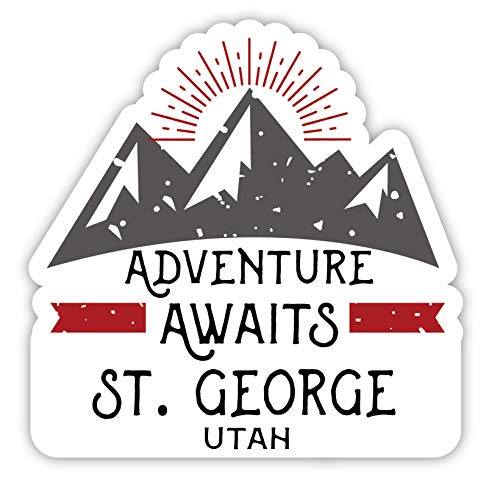 St. George Utah Souvenir 2-Inch Vinyl Decal Sticker Adventure Awaits Design