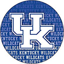Kentucky Wildcats Round 4-Inch Verbiage Repeating Wordmark NCAA Vinyl Decal Sticker for Fans, Students, and Alumni