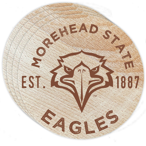 Morehead State University Officially Licensed Wood Coasters (4-Pack) - Laser Engraved, Never Fade Design